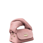 Lily Light Pink & Silver Shimmery Suede