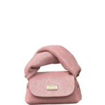 Lily Light Pink & Silver Shimmery Suede