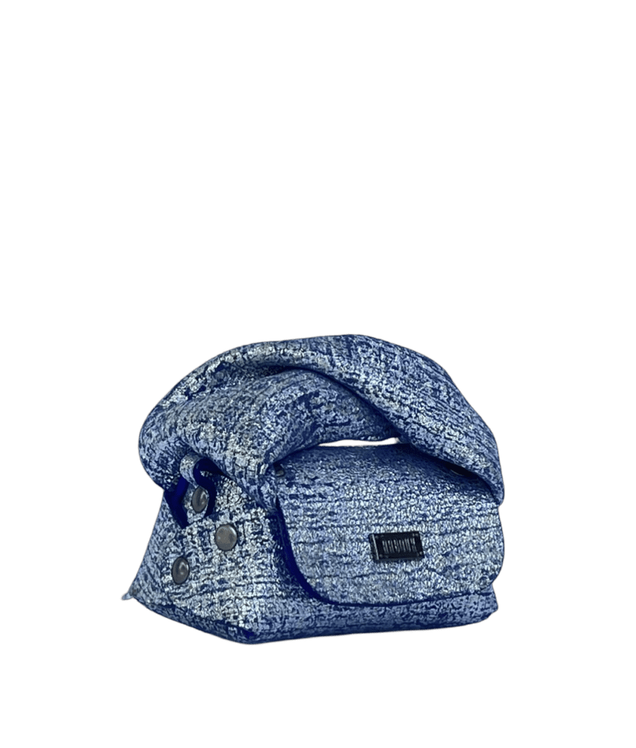 Lily Blue & Silver Tweed Effect