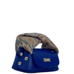 Lily Royal Blue Pebble Grain Leather & Multicolor