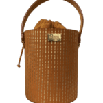 Aara Orange & Gold Polka Dot Print