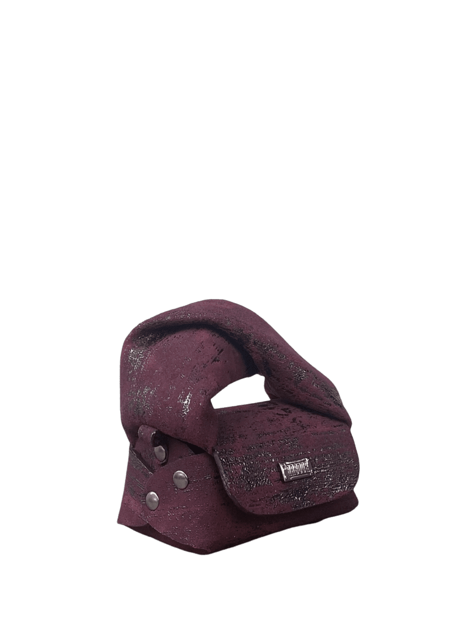 Lily Burgundy & Black Abstract Print