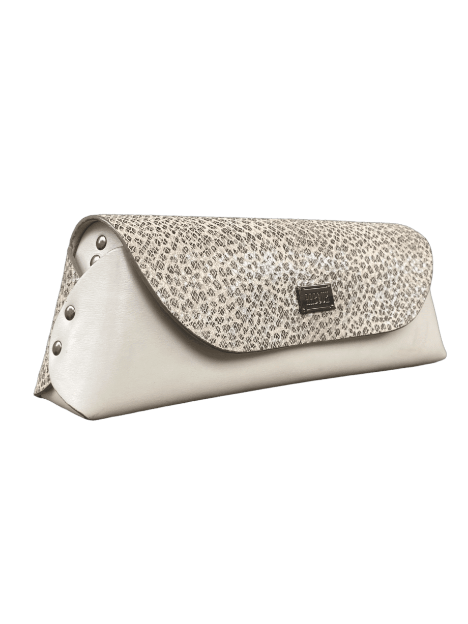 Lyla Cream Nappa & Snake Print Leather