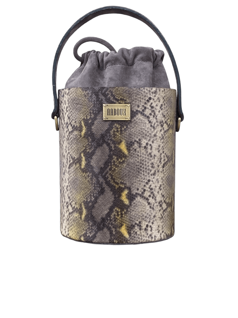 Aara Grey & Yellow Python Print