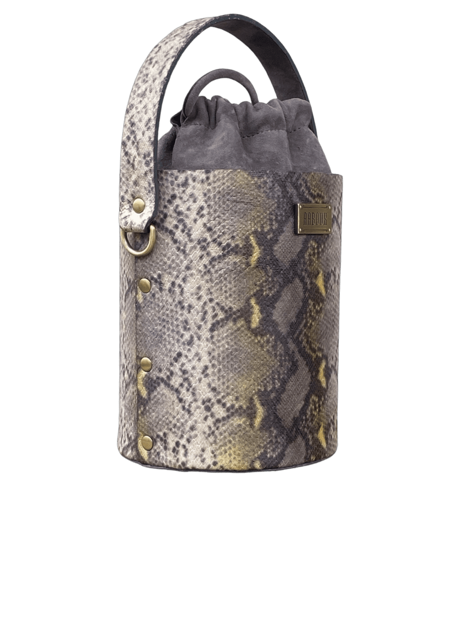 Aara Grey & Yellow Python Print