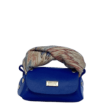 Lily Royal Blue Pebble Grain Leather & Multicolor
