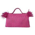 Mira Pale Pink Raffia & Jute front