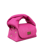 Nury Hot Pink Square Embossed Leather