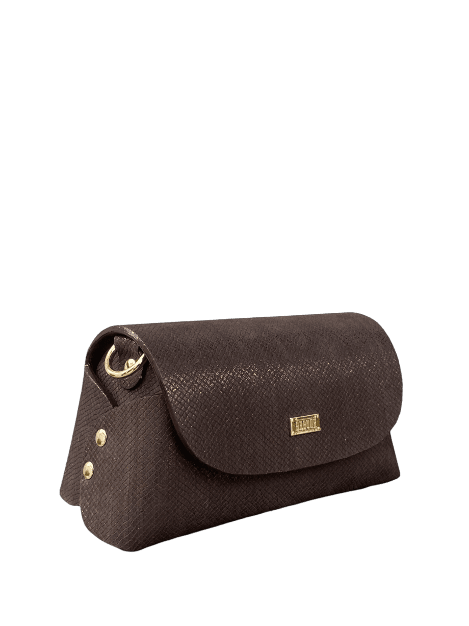 Maya Shimmery Brown Lizard Print