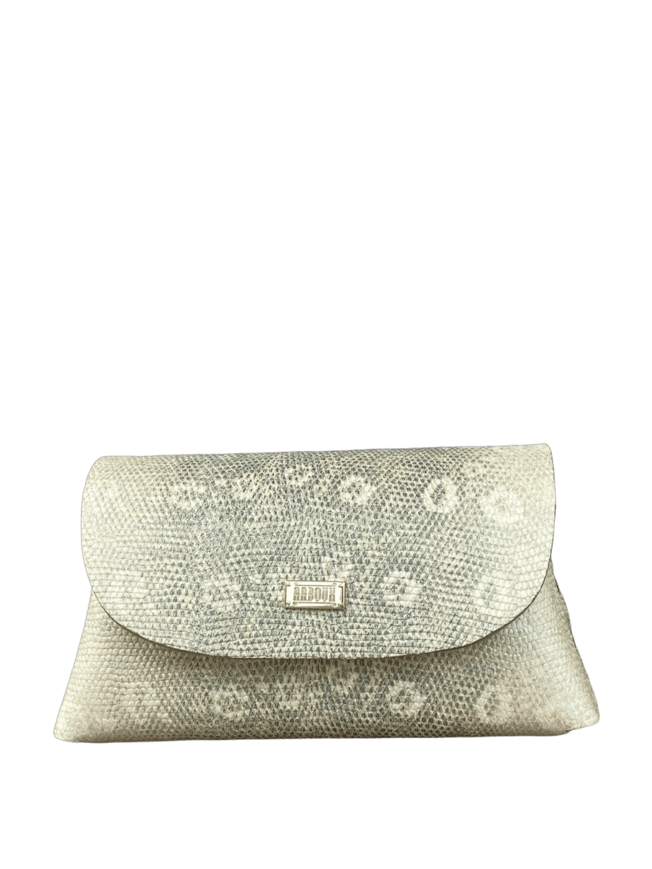 Maya Shimmery Green Lizard Print Leather