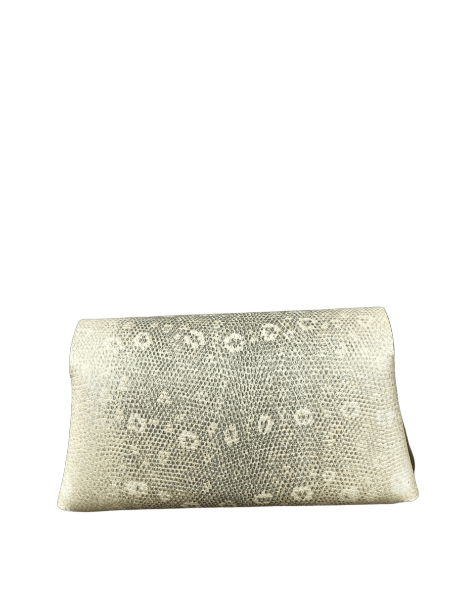 Maya Shimmery Green Lizard Print Leather