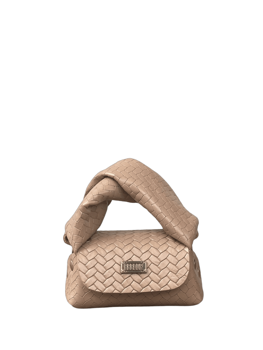 Lily Tan Woven Embossed Leather