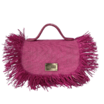 Mira Pale Pink Raffia & Jute front