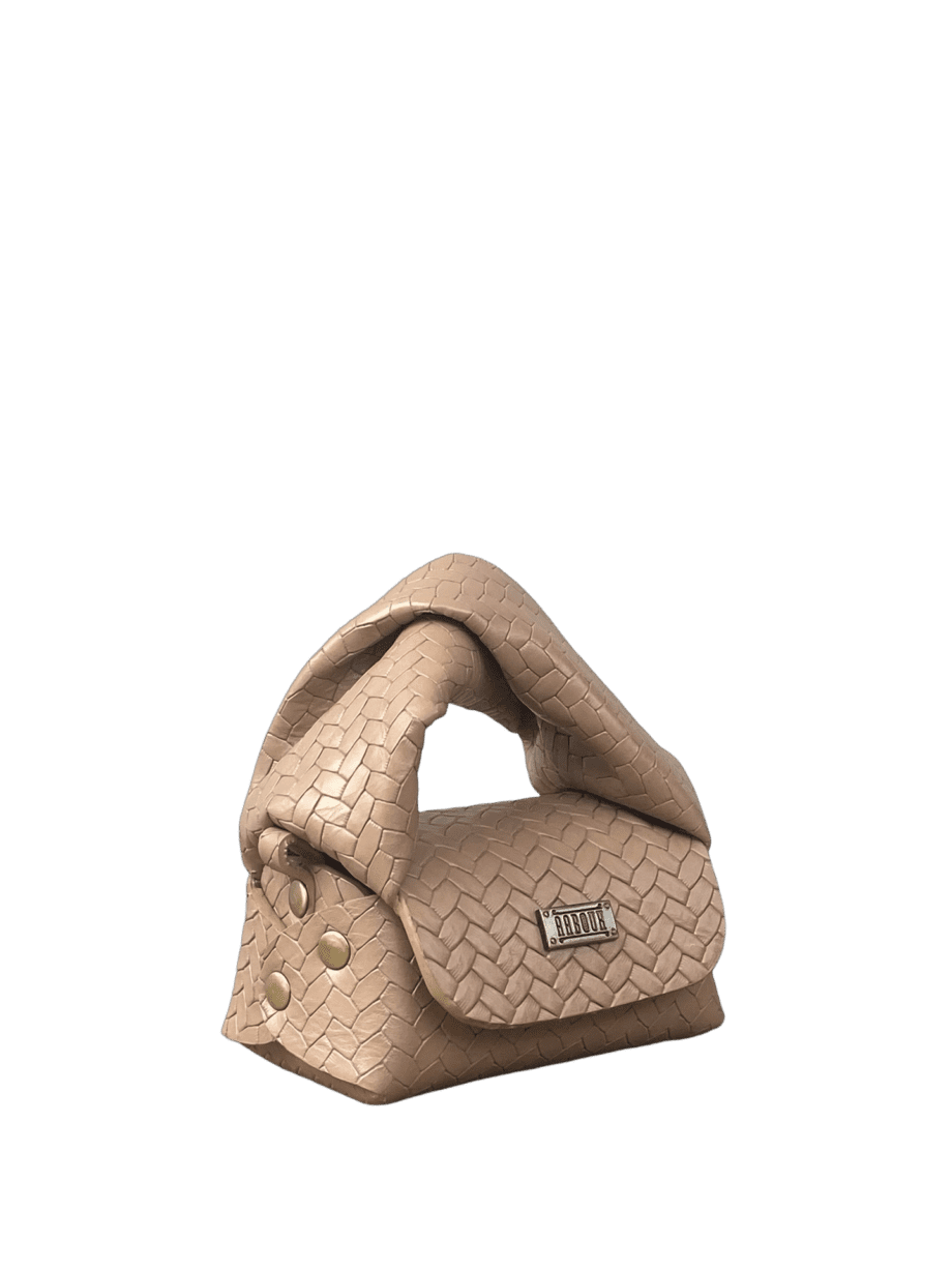 Lily Tan Woven Embossed Leather