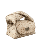 Nury Cream & Brown Ostrich Print