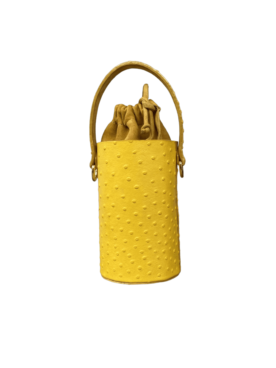 Tara Yellow Ostrich Print