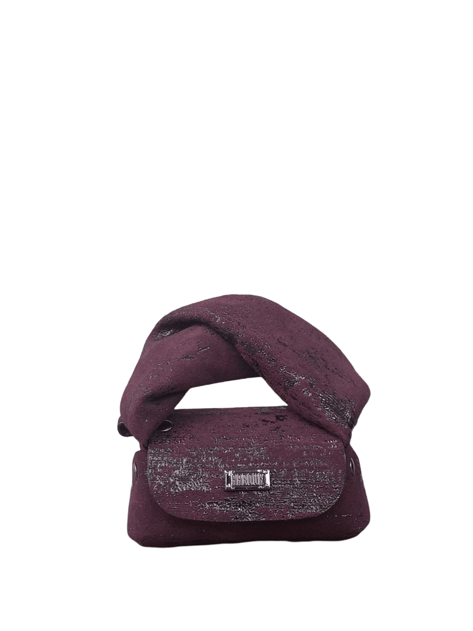 Lily Burgundy & Black Abstract Print