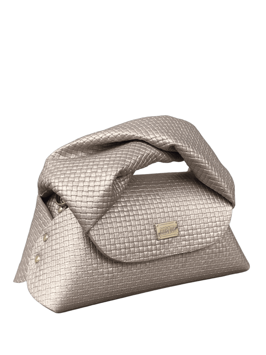 Nuby Taupe Square Embossed Leather