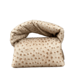 Nury Cream & Brown Ostrich Print