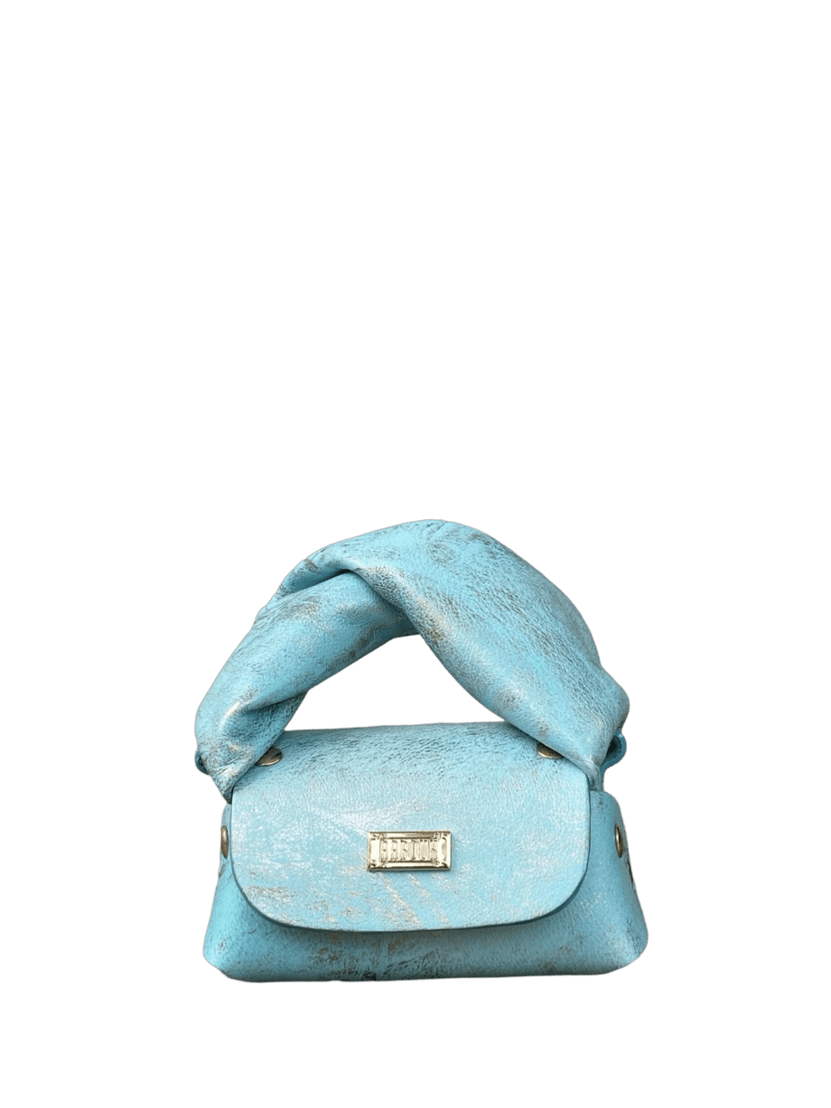 Lily Sky Blue & Silver Sponge Effect