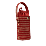 Tara Red & Silver Stripes (Horizontal)