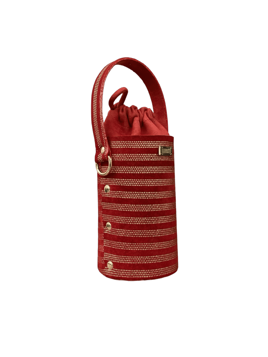 Tara Red & Silver Stripes (Horizontal)