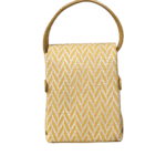 Dupẹ Yellow & White Herringbone Leather