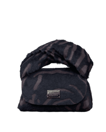 Nury Black & Purple Zebra Stripe Pony
