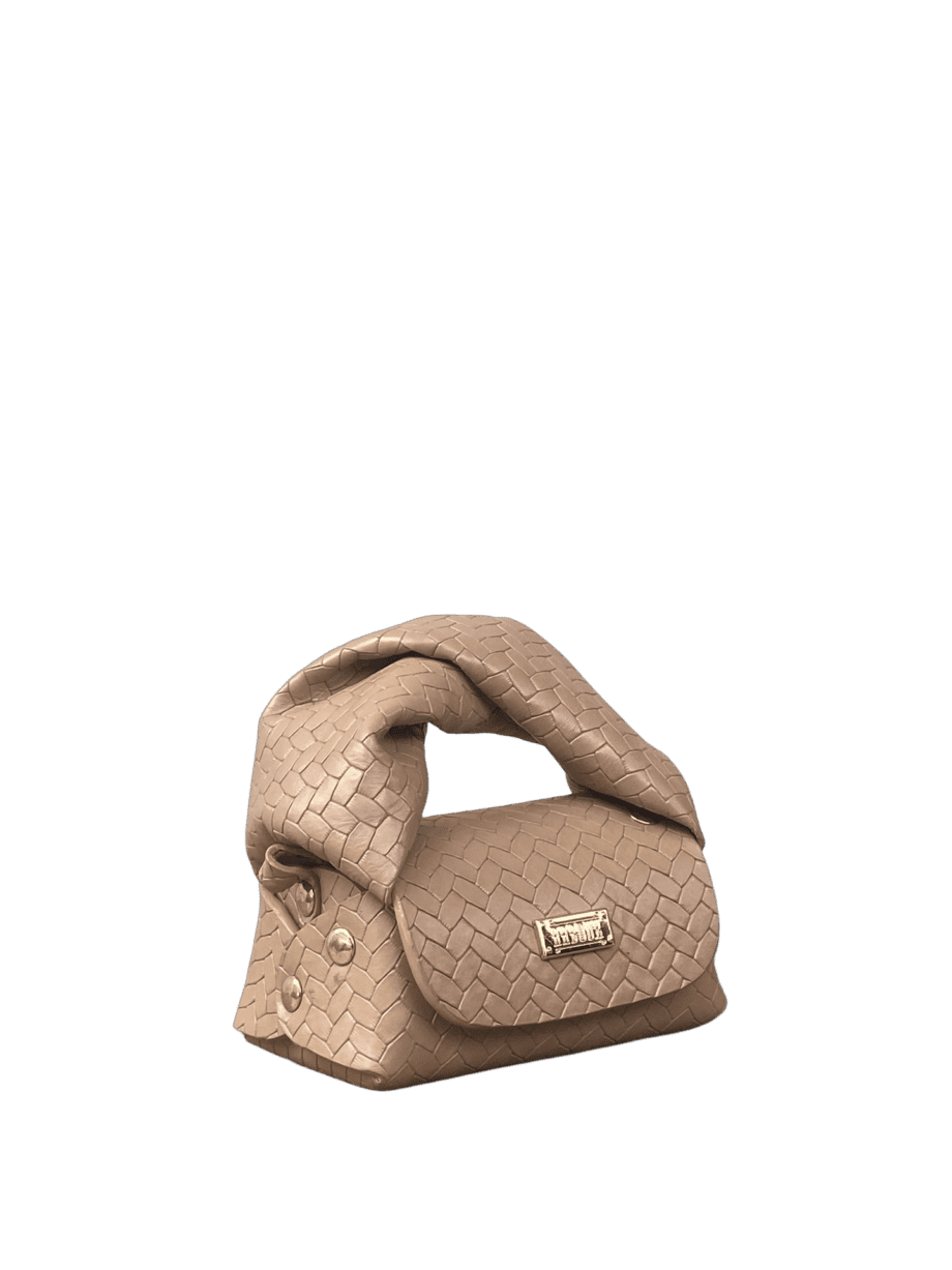 Lily Tan Woven Embossed Leather