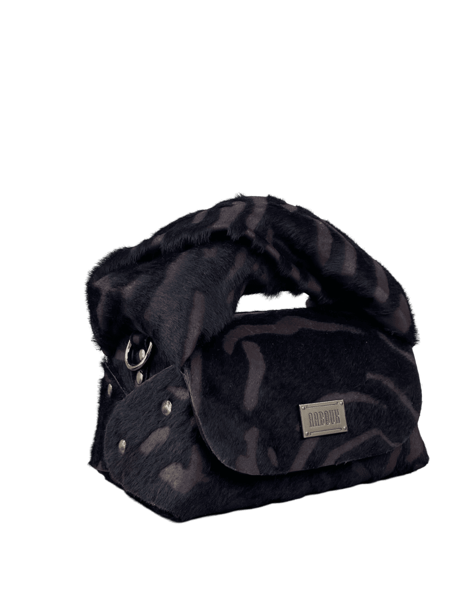 Nury Black & Purple Zebra Stripe Pony