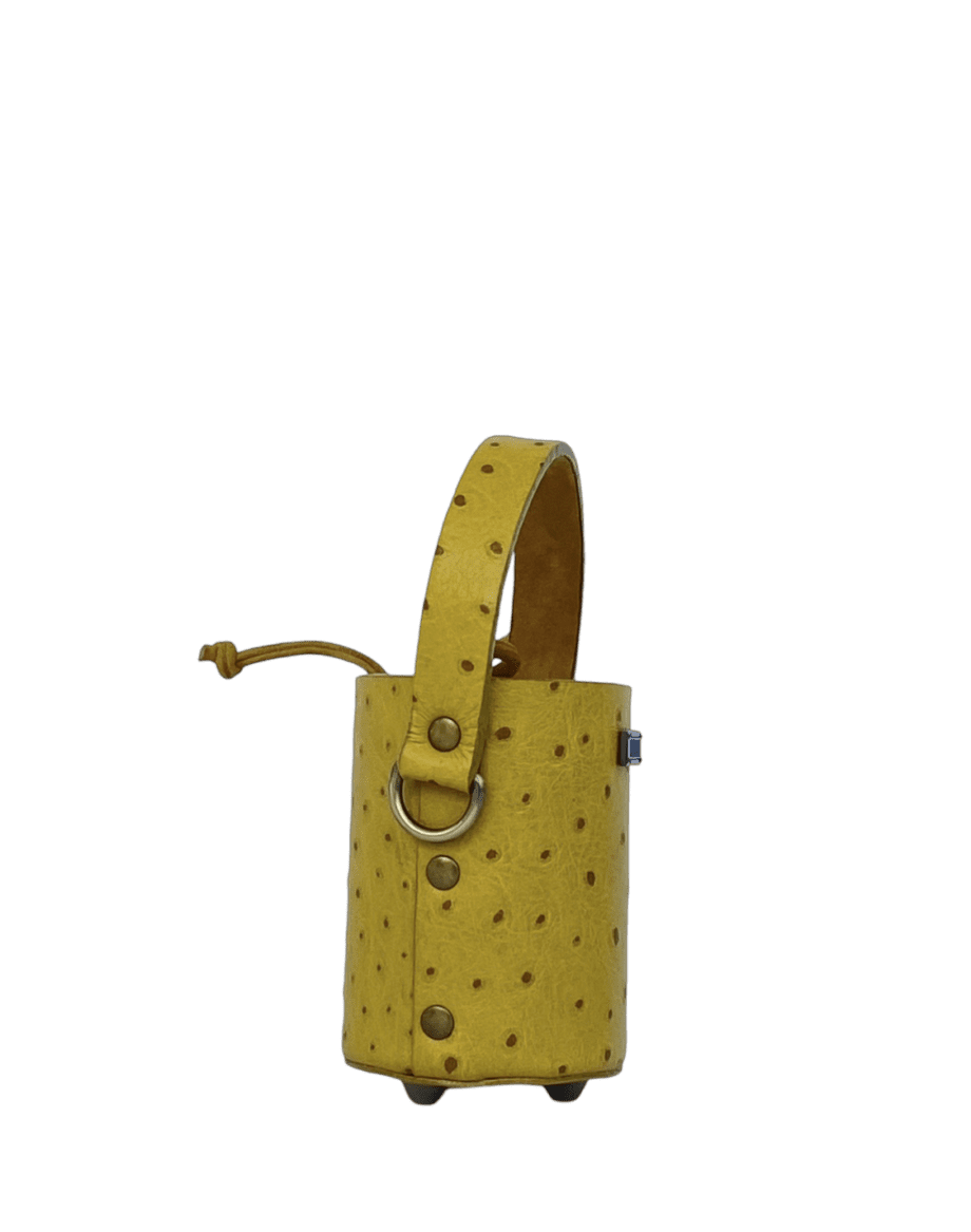 Lara Yellow Ostrich Print