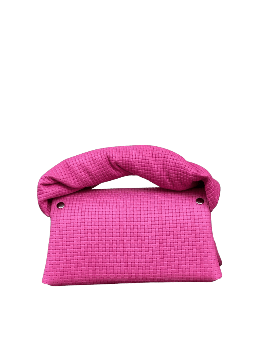 Seyi Hot Pink Square Embossed Leather