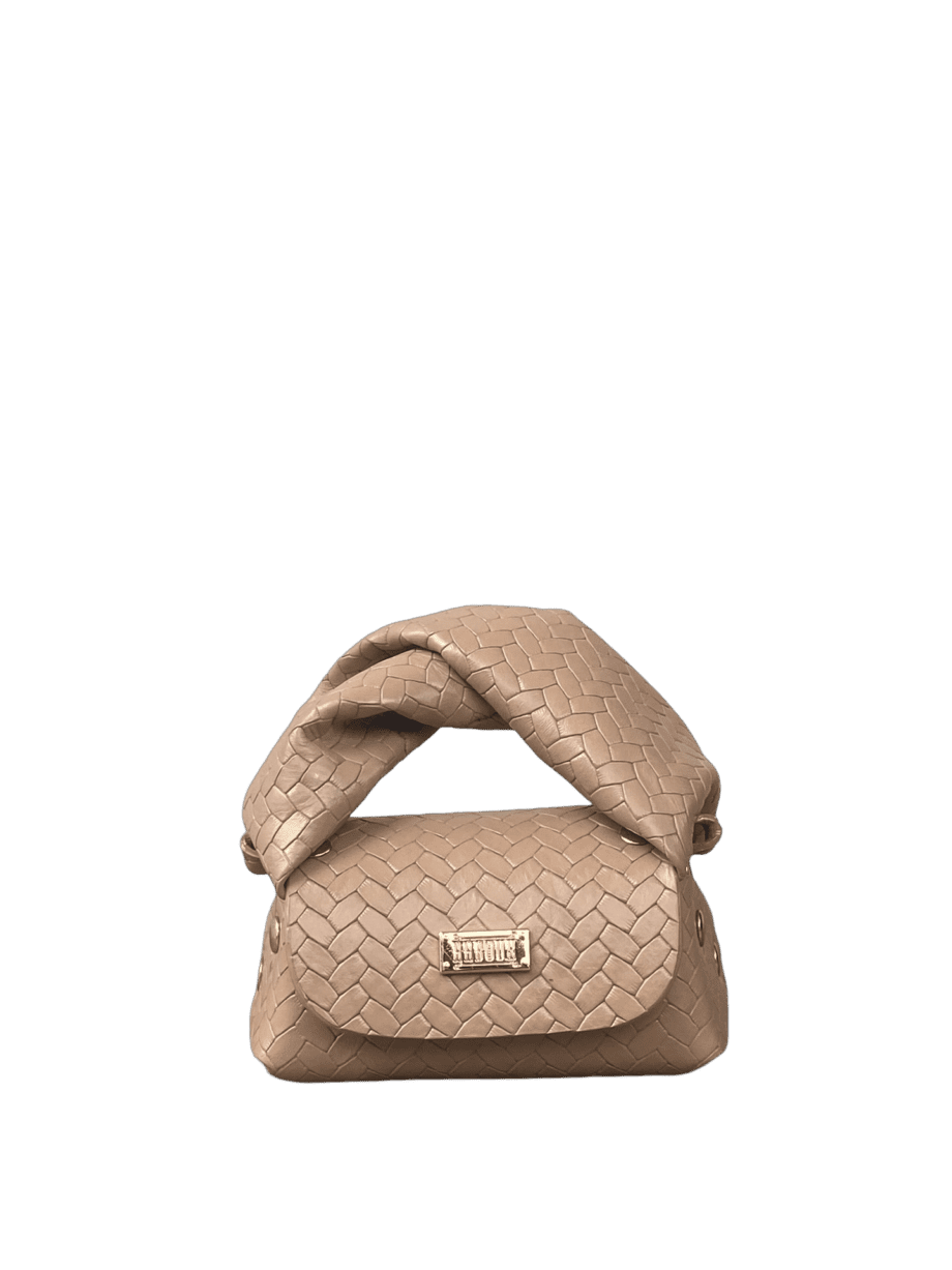 Lily Tan Woven Embossed Leather