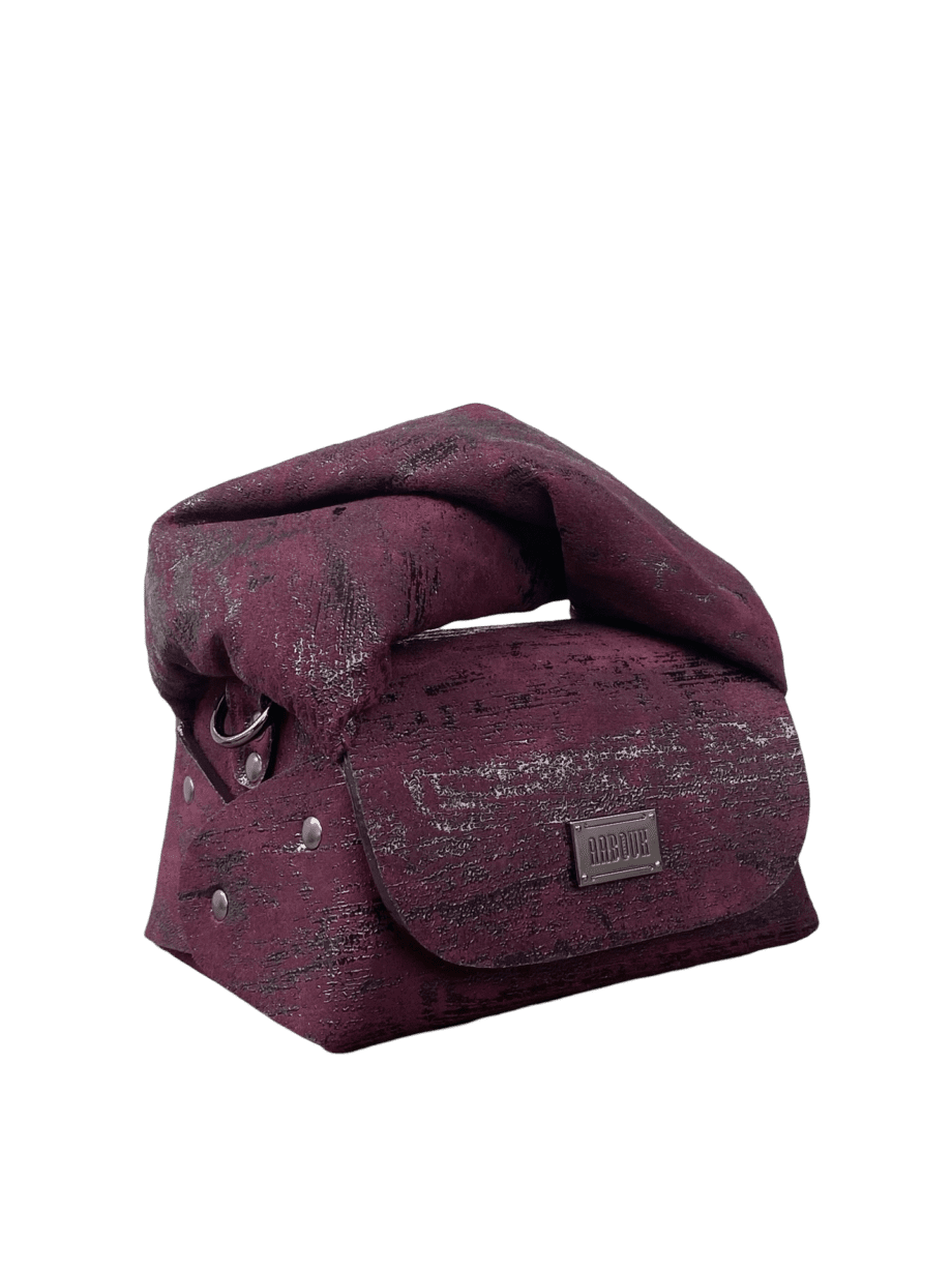 Nury Burgundy & Black Abstract Print