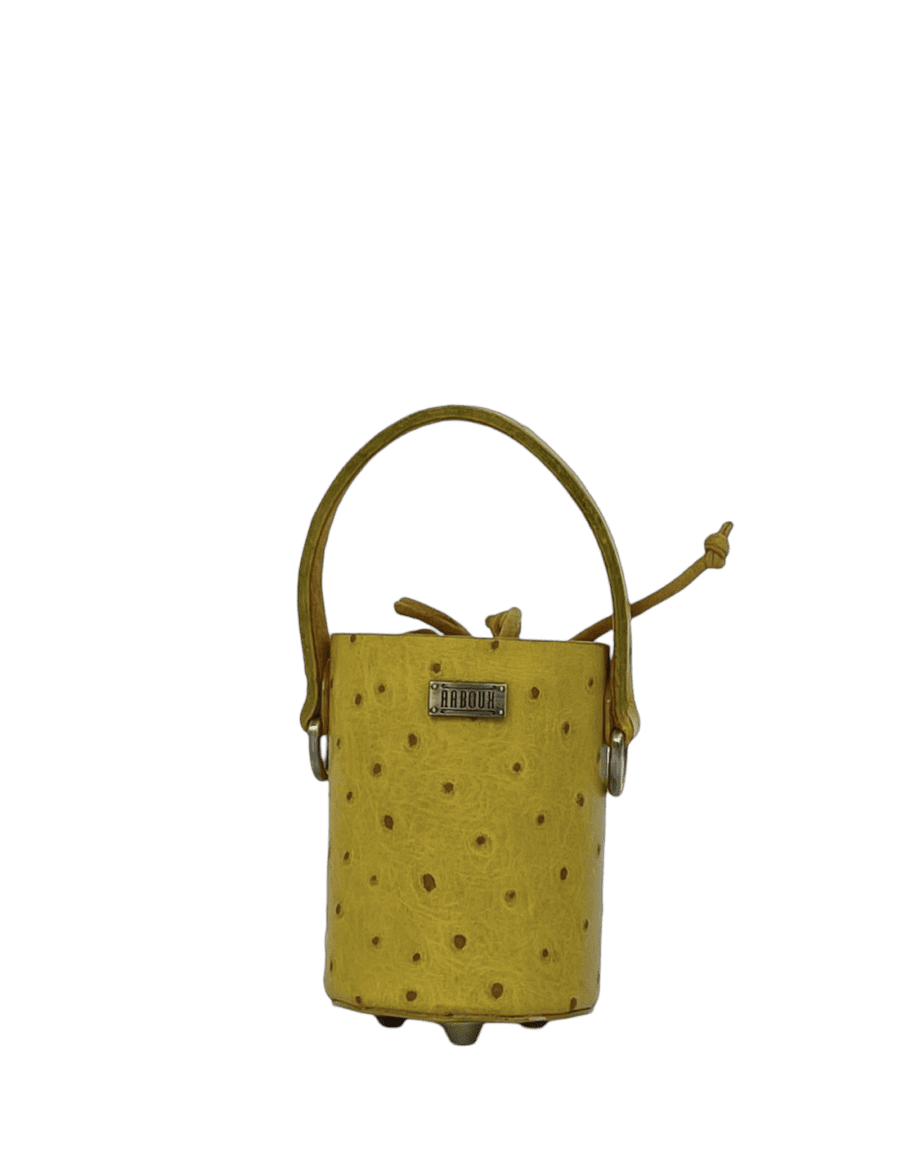 Lara Yellow Ostrich Print