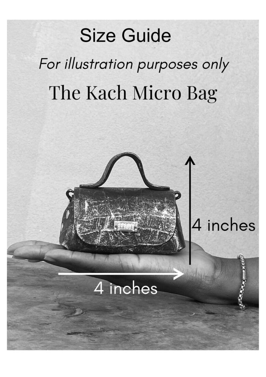 Kach Micro Copper crackled print leather