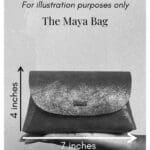 Maya Black Abstract Print Suede