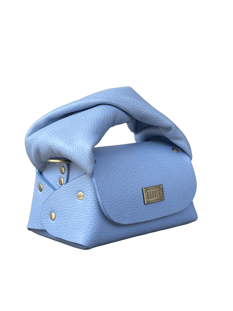 Nury Sky Blue Pebble Grain