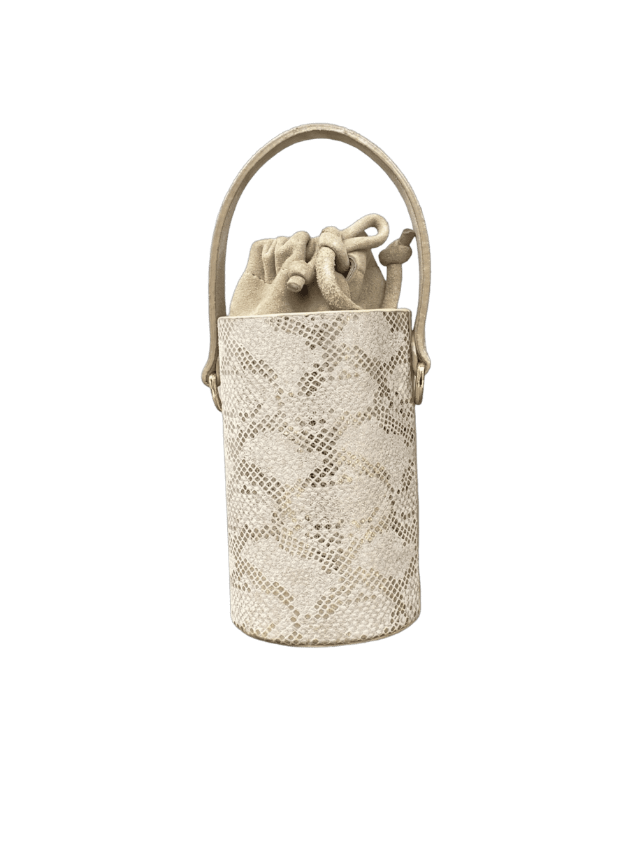 Tara White Python Silver Print