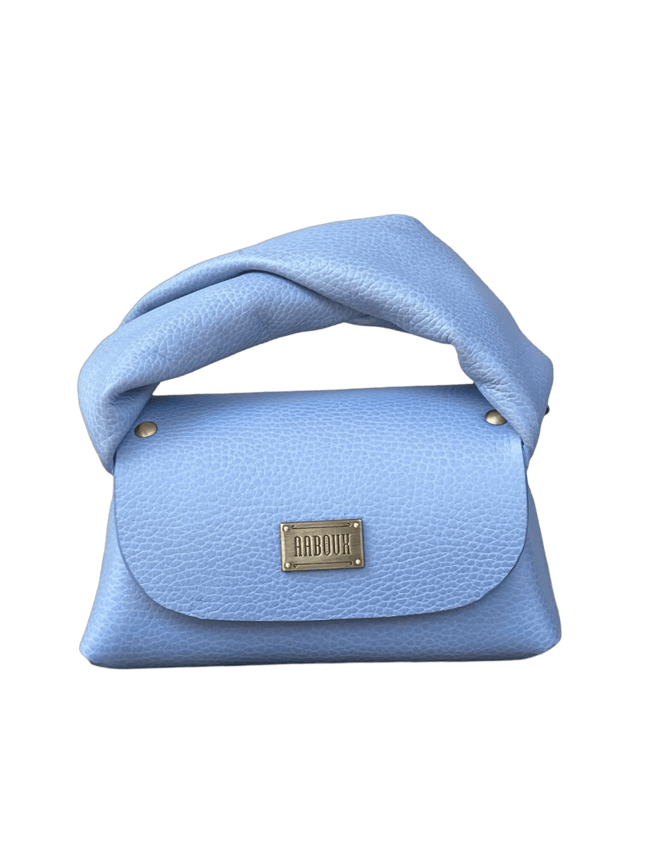 Nury Sky Blue Pebble Grain