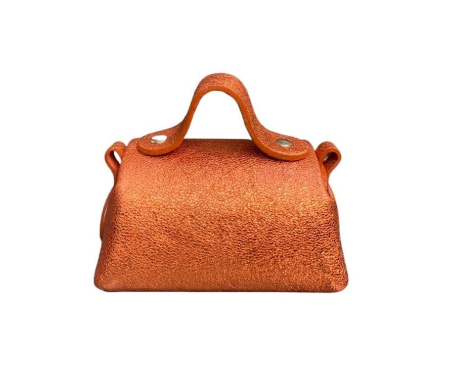 Kach Micro Copper crackled print leather