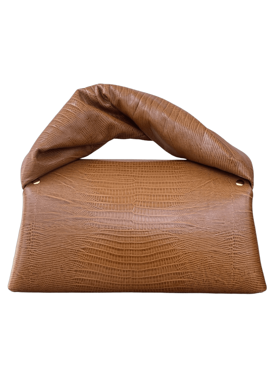Nyla Tan Lizard Print