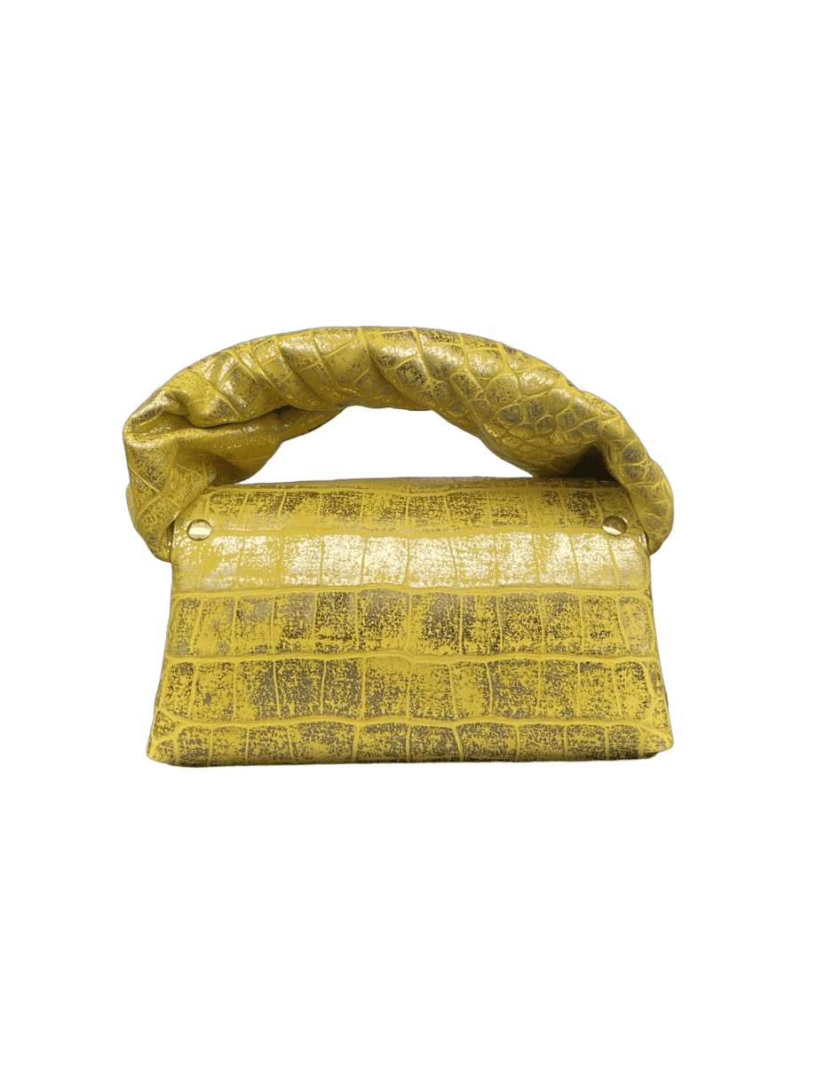 Seyi Yellow & Gold Croc Print