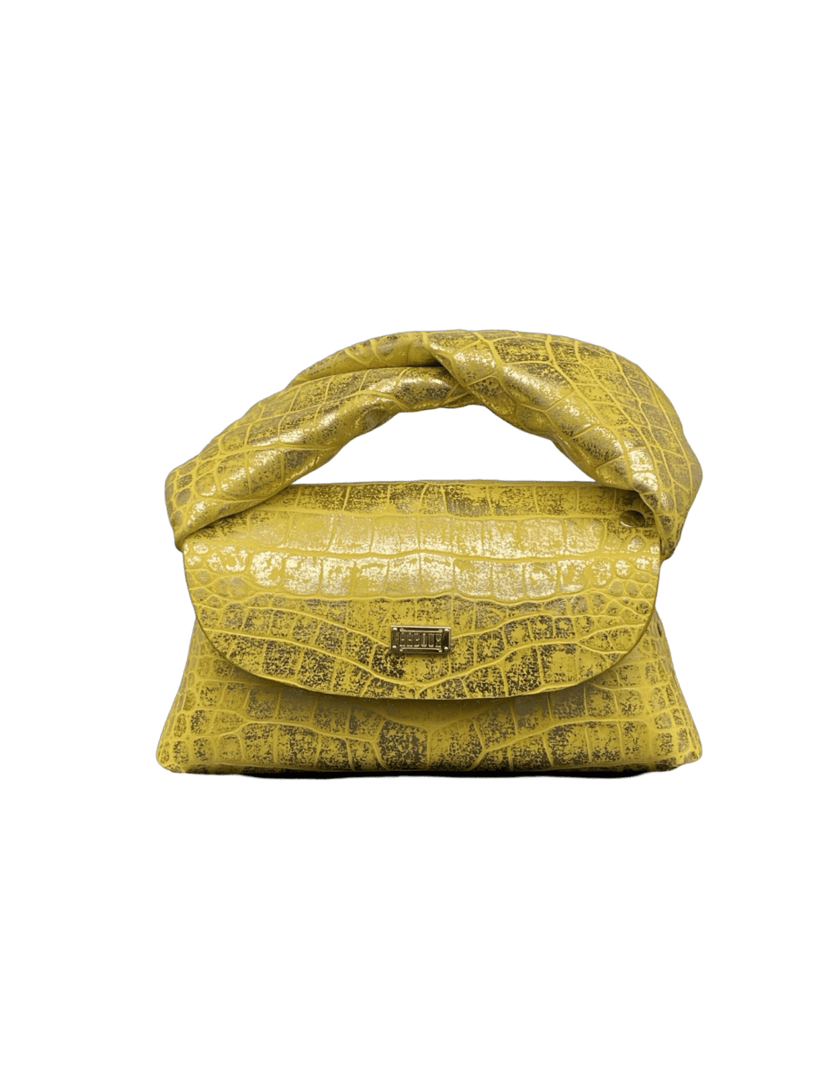 Seyi Yellow & Gold Croc Print