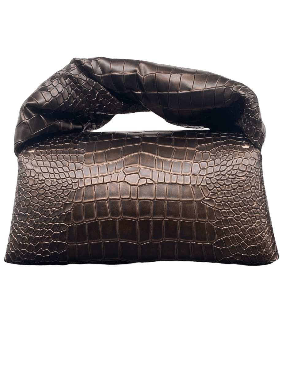 Nyla Brown Croc Embossed