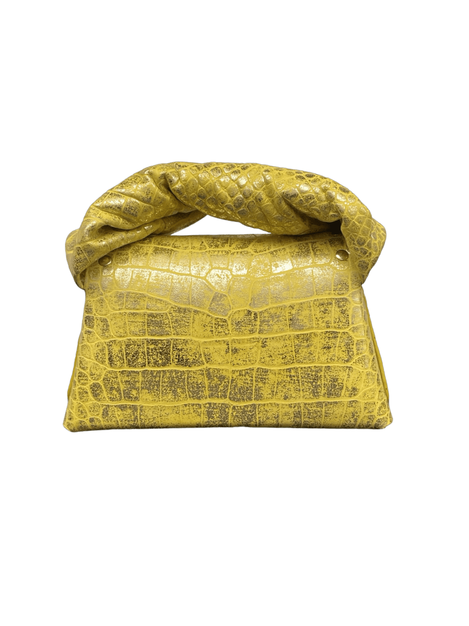 Moby Yellow & Gold Croc Print