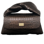 Nyla Brown Croc Embossed