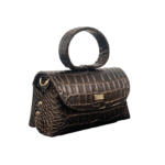 Hana Brown Croc Embossed