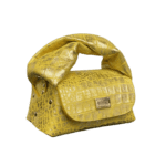Nury Yellow & Gold Croc Print