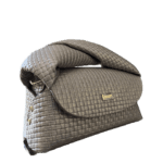 Seyi Taupe Square Embossed Leather
